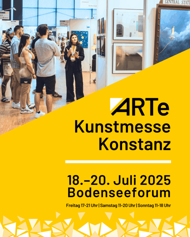 Ankündigung für die ARTe Konstanz Kunstmesse.